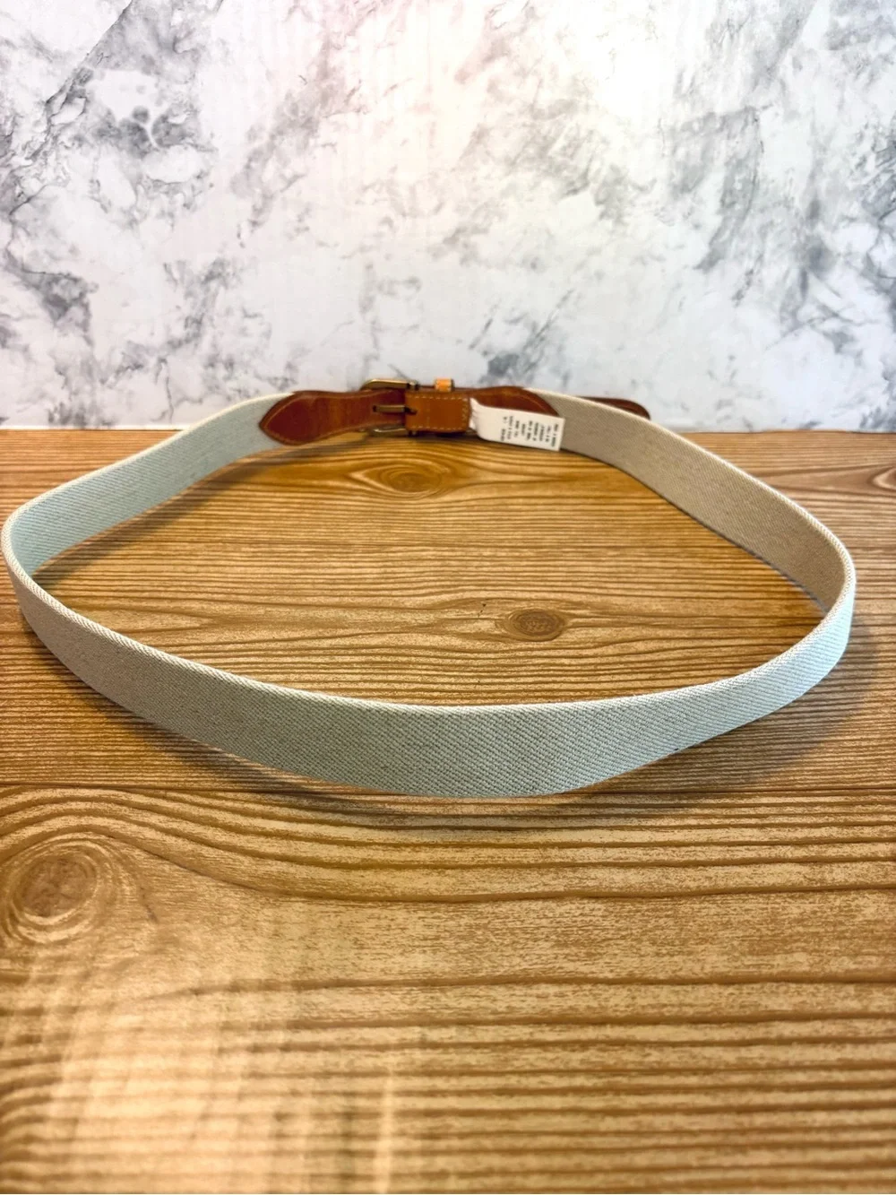 Vintage L.L. Bean Men’s Surcingle Leather Belt Classic Woven USA Made Mens L-XL